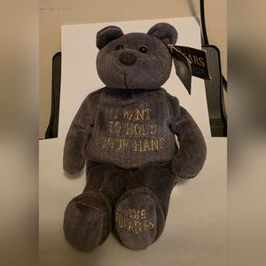 1999 Limited Edition "Beatles" Beanie Baby Bear with Gold Embroidery
